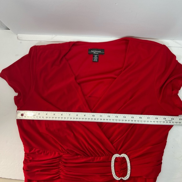 R&M Richards Vibrant Red Asymmetrical Dress - Picture 8 of 10